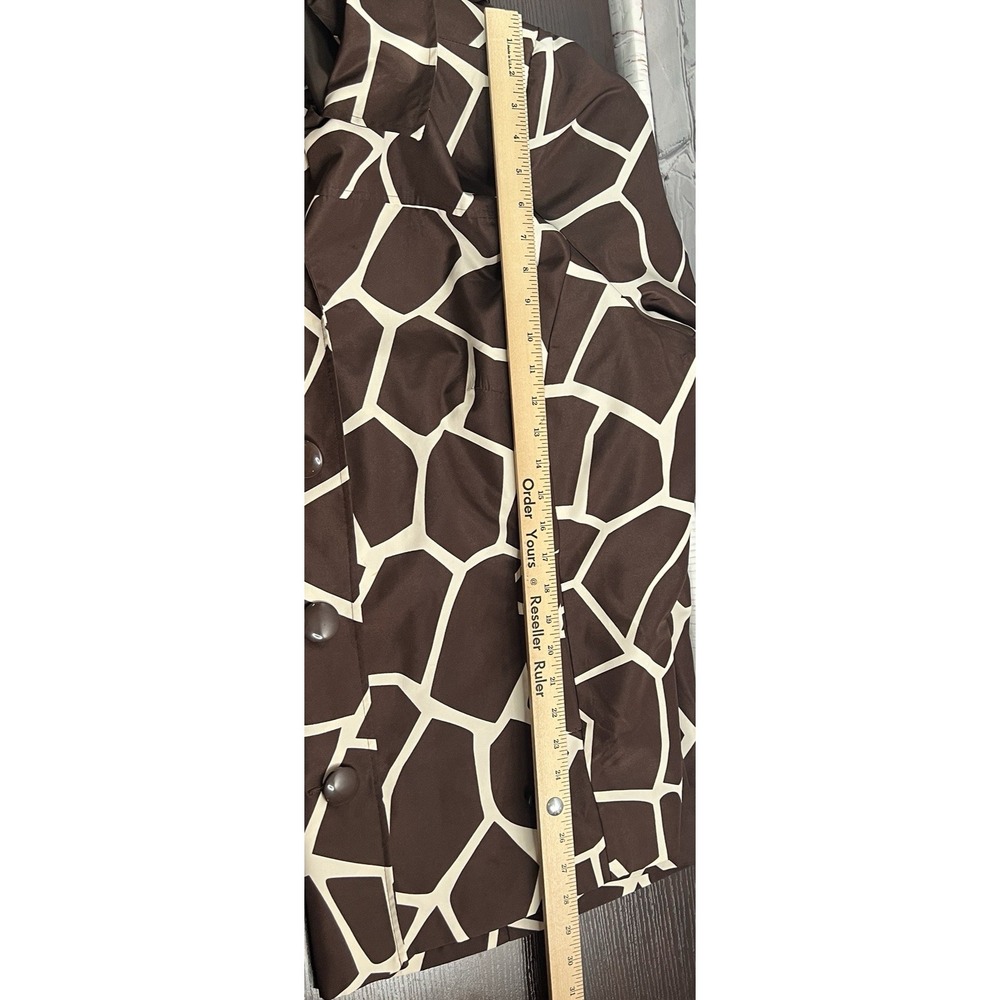 Russell Kemp Womens Jacket Blazer 3X Giraffe Print Lined Shoulder Pads Pockets - Picture 11 of 11